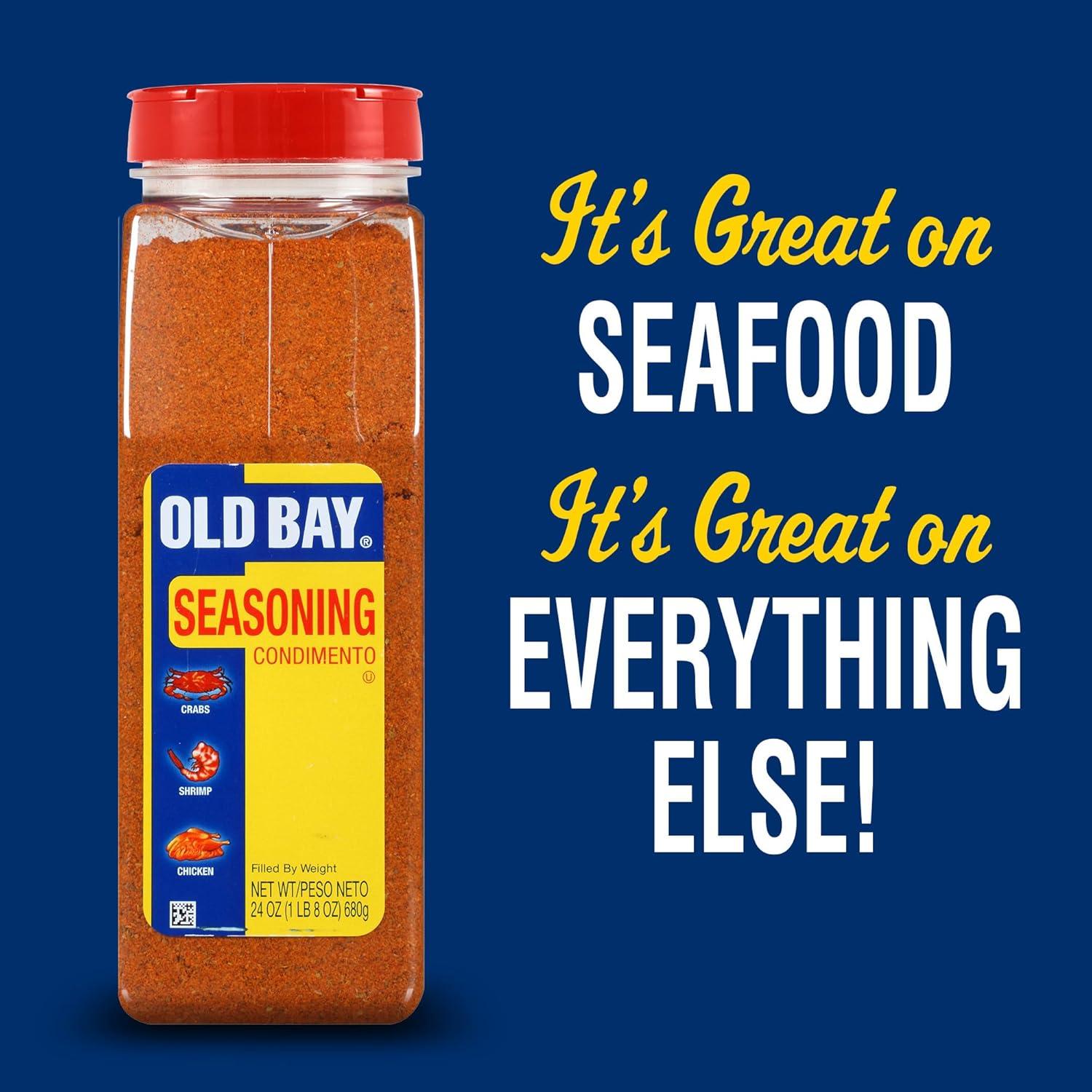 image:imageOLD BAY Seasoning 24 oz One 24 Ounce Container of OLD BAY AllPurpose Seasoning with Unique Blend of 18 Spices and Herbs for Crabs Shrimp Poultry Fries and More24 Ounce Pack of 1