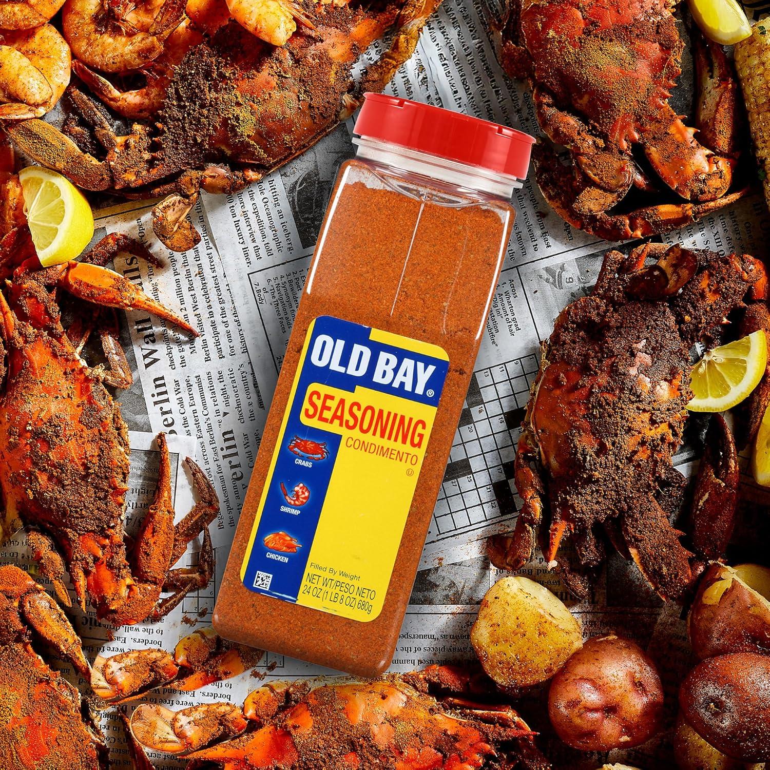 image:imageOLD BAY Seasoning 24 oz One 24 Ounce Container of OLD BAY AllPurpose Seasoning with Unique Blend of 18 Spices and Herbs for Crabs Shrimp Poultry Fries and More24 Ounce Pack of 1