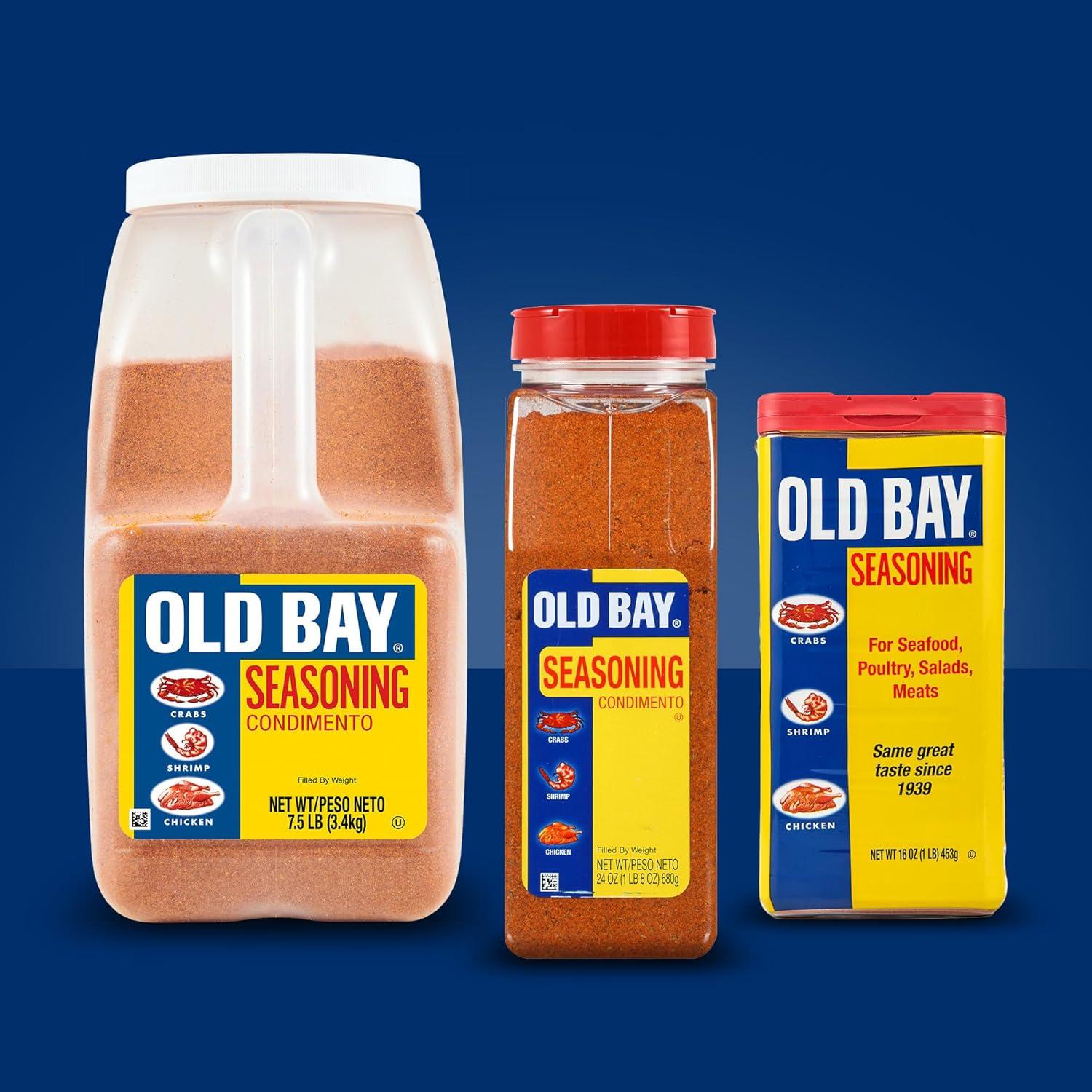 image:imageOLD BAY Seasoning 24 oz One 24 Ounce Container of OLD BAY AllPurpose Seasoning with Unique Blend of 18 Spices and Herbs for Crabs Shrimp Poultry Fries and More24 Ounce Pack of 6
