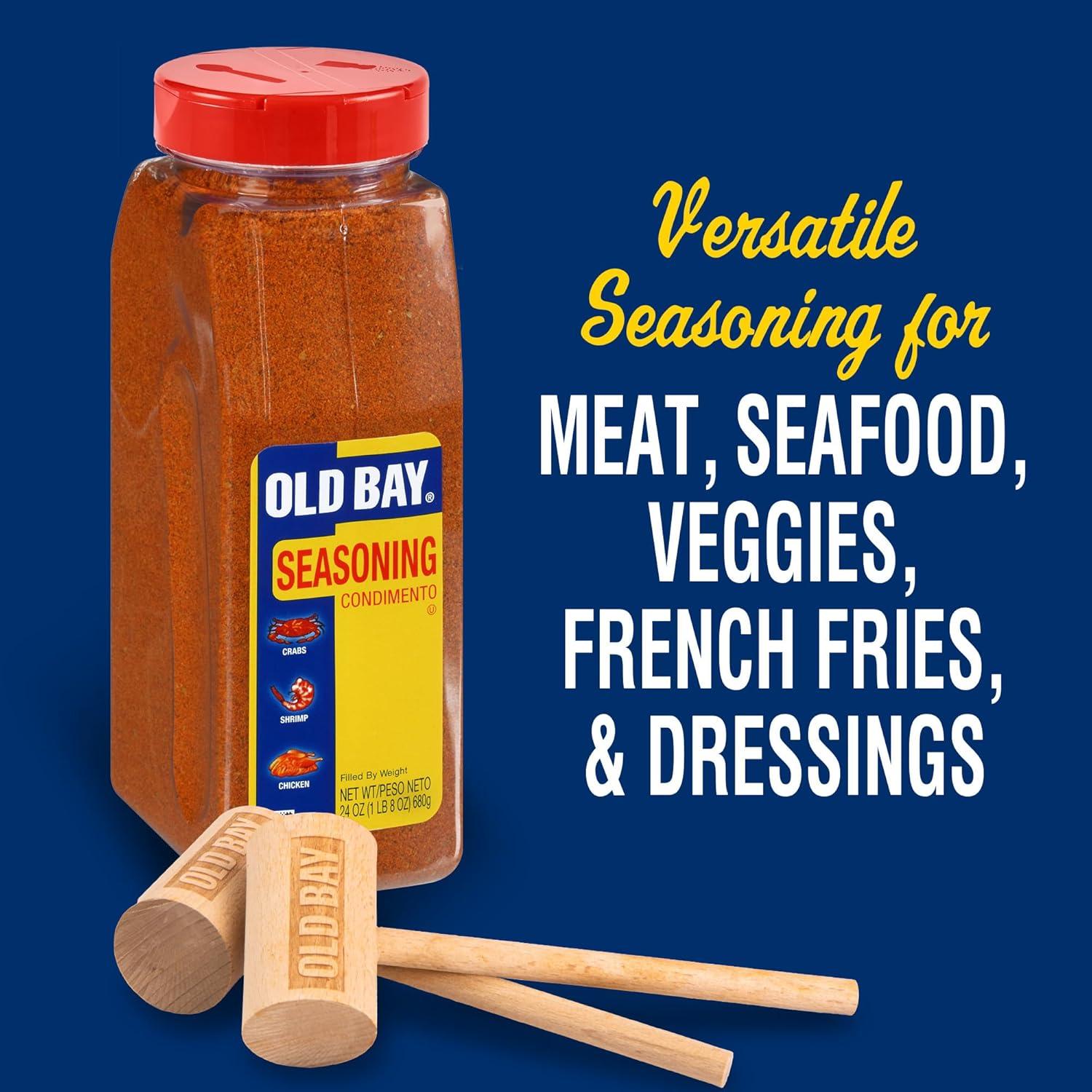 image:imageOLD BAY Seasoning 24 oz One 24 Ounce Container of OLD BAY AllPurpose Seasoning with Unique Blend of 18 Spices and Herbs for Crabs Shrimp Poultry Fries and More24 Ounce Pack of 6