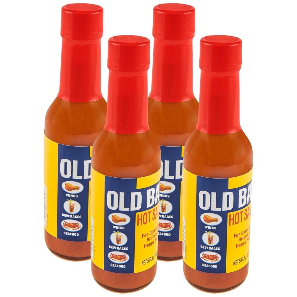image:imageOLD BAY Hot Sauce 5 fl oz One 5 Fluid Ounce Bottle of Hot Sauce Perfect for Tabletop for a Spicy Kick to Chicken Wings Burgers Seafood French Fries and More5 Fl Oz Pack of 4