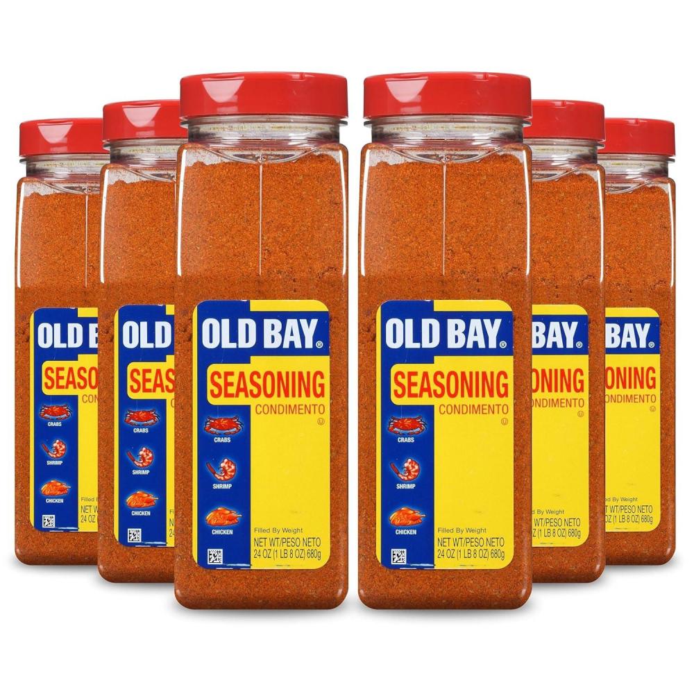 image:imageOLD BAY Seasoning 24 oz One 24 Ounce Container of OLD BAY AllPurpose Seasoning with Unique Blend of 18 Spices and Herbs for Crabs Shrimp Poultry Fries and More24 Ounce Pack of 6